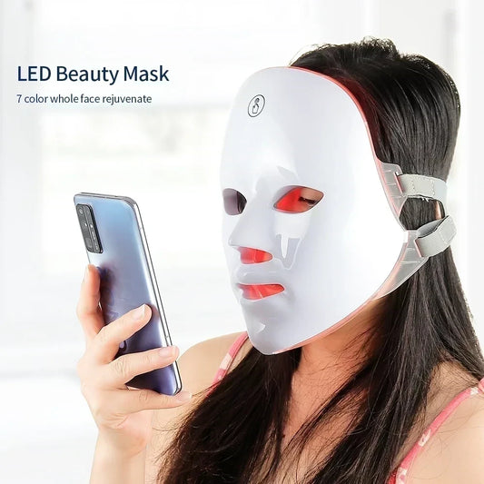 Máscara LED inalámbrica para rejuvenecimiento facial