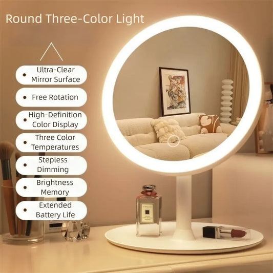 Espejo Maquillaje LED Recargable USB