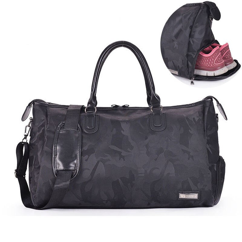 Bolsa de viaje de nailon negra