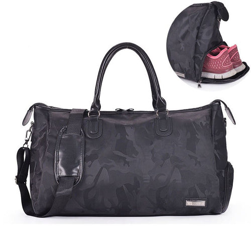 Bolsa de viaje de nailon negra