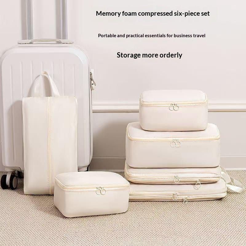 Set de bolsas de compresión para viaje de seis piezas